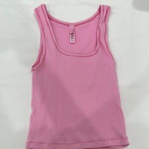Skims pink cotton ribbed tank. Size medium! Worn once.